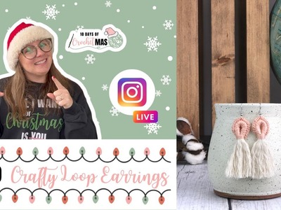 The Easiest Crochet Earring Pattern - CrochetMAS Day 9 Instagram Live Replay