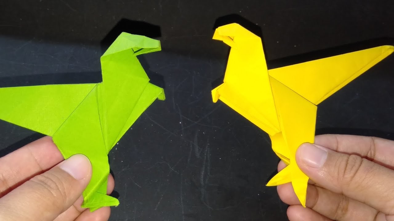 Tutorial How to Make Paper Dinosaurs Origami | Ane Projects