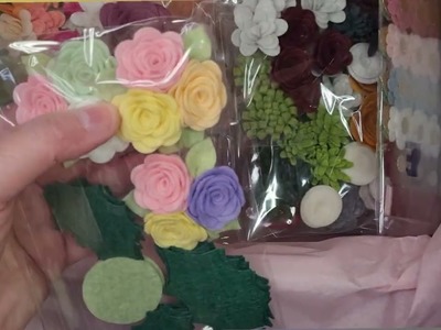 Unboxing Felt Flowers from The Pretty Petal Shop, Unboxing craft supplies