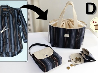 Upcycling an old shirt  into 3 cool bags