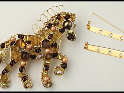 Beaded Horse Brooch Wire Jewelry Making Tutorial