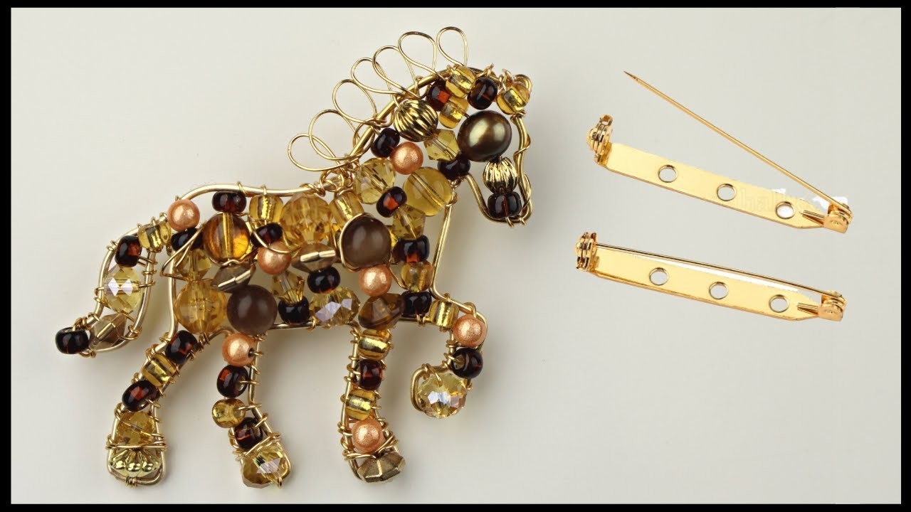 Beaded Horse Brooch Wire Jewelry Making Tutorial