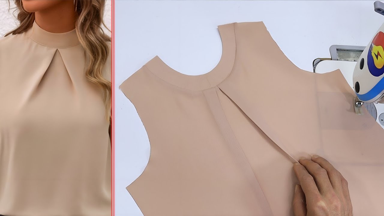 Blouse collar design cutting and stitching, Sewing tutorial and technique