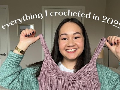 Bonus episode: everything I crocheted in 2022 | beginner crochet accessories, crochet and knit bags