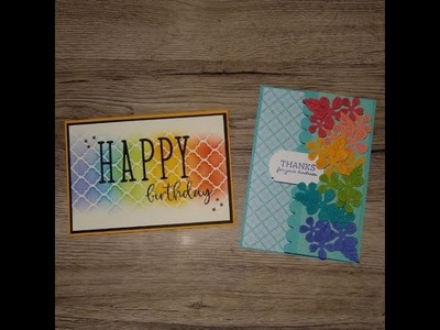 Bright and beautiful rainbow cards and thrifty crafting tips!