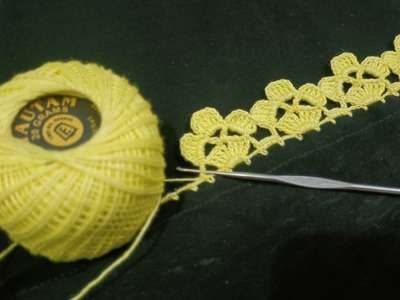 Crochet Beautiful Dupatta lace design, Crochet edging by @ArbinacolourfulThreads