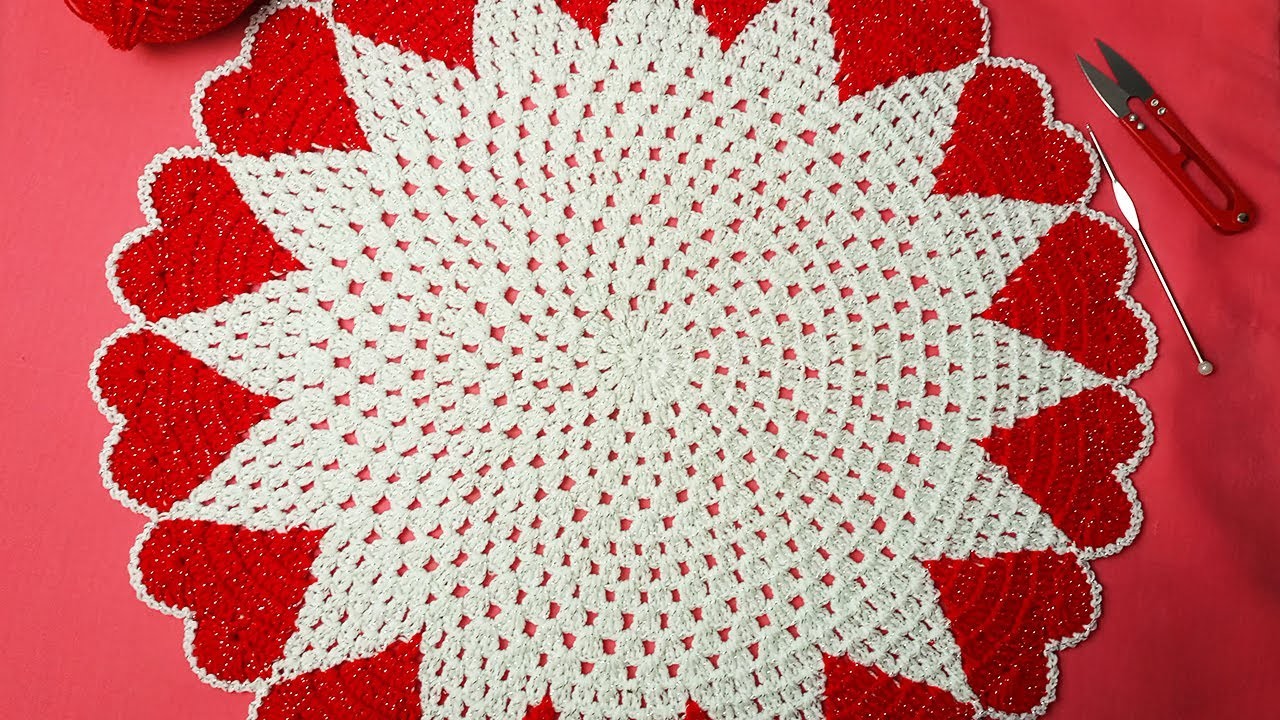 Crochet Design ( Thalposh. Table Cloth. Placemat. Doily ) in Hindi & Urdu - Woolen Craft #142