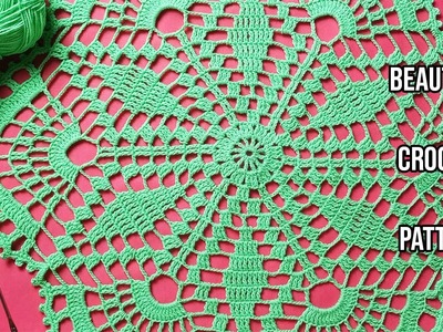 Crochet Design ( Thalposh. Table Cloth. Placemat. Doily ) in Hindi & Urdu - Woolen Craft No. 143