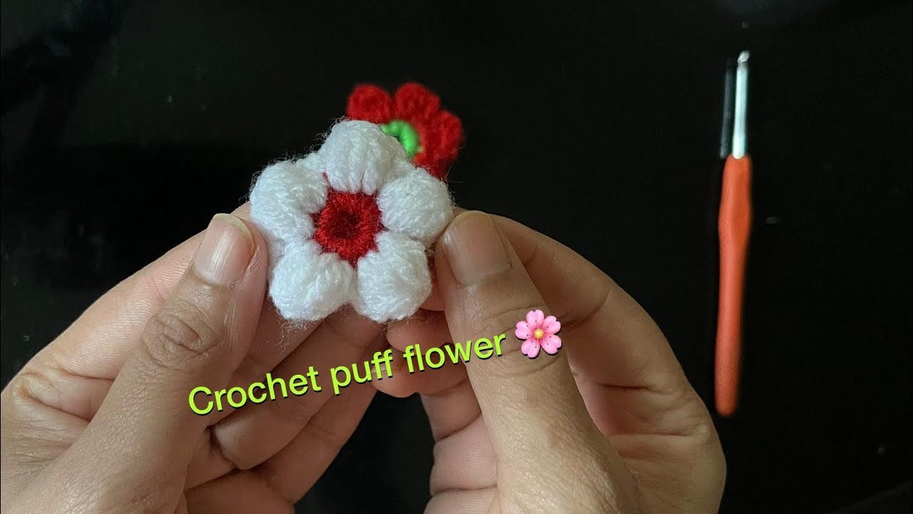 Crochet! Puff flower ???? very easy to flow for beginner!