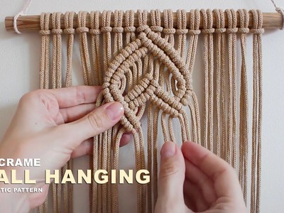 DIY: Macrame boho Wall Hanging for beginners. Step by step. Celtic pattern Tutorial