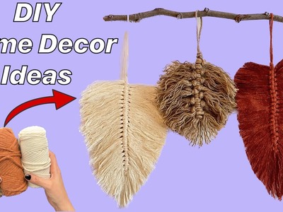 DIY Macrame Feather.leaf - Macrame leaves wall hanging for Beginners step by step