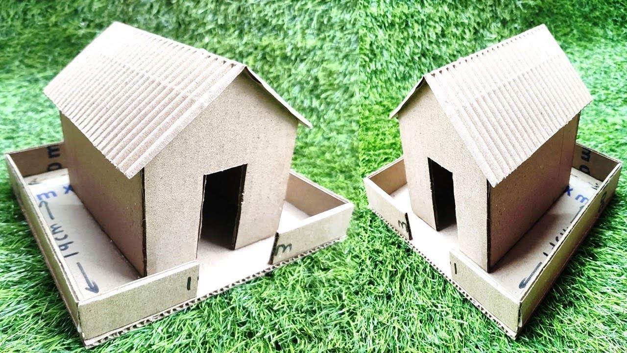 DIY Mini Cardboard House ! How to make DIY Miniature House from Cardboard ! Mini Cardboard House