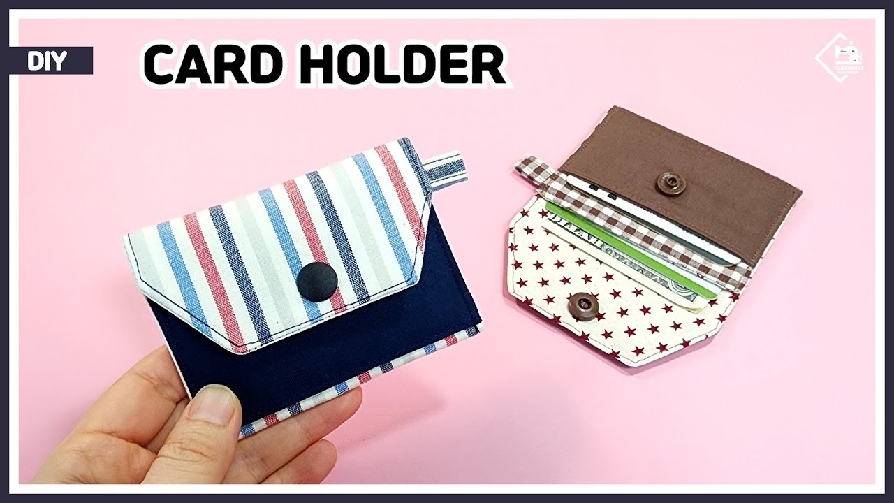 DIY scrap fabric idea! Make a card wallet in 5 minutes. sewing tutorial [Tendersmile Handmade]