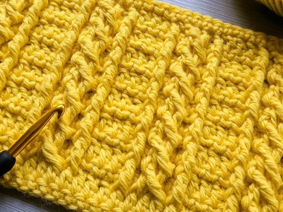 EASY Crochet Pattern for Beginners! ???? ???? FANTASTIC Crochet Stitch for Baby Blanket and Sweater