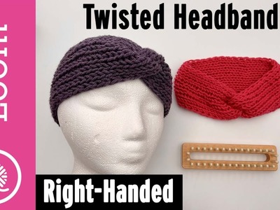 EASY Loom Knit Twisted Headband (BEGINNER FRIENDLY)