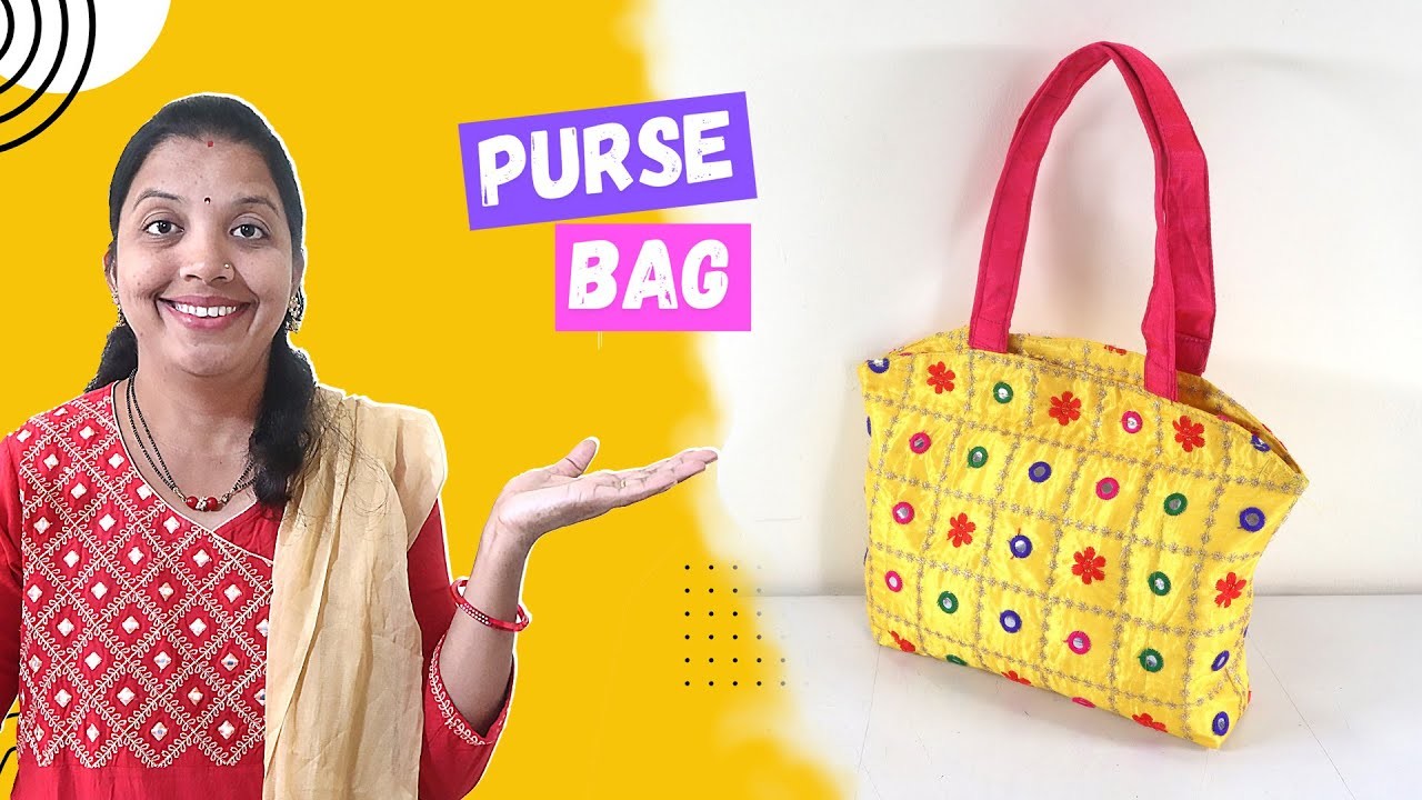 Easy Purse Bag Sewing from Waste Clothes l Sonali's Creations