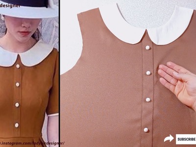 ⛔️ Easy Way to Beautiful Neck Design Cutting and Sewing ✅️ Sewing hacks to beginners