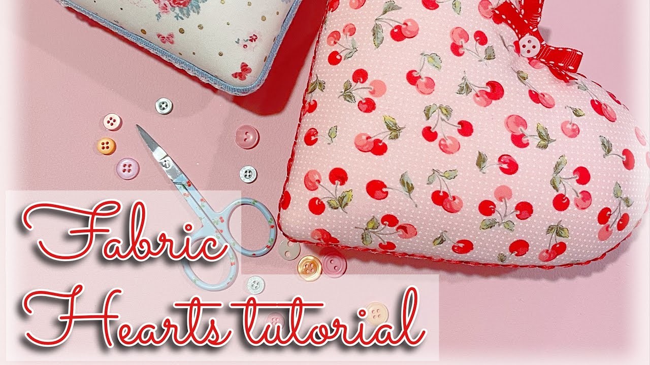 Fabric-covered hearts tutorial ~ no sewing required!