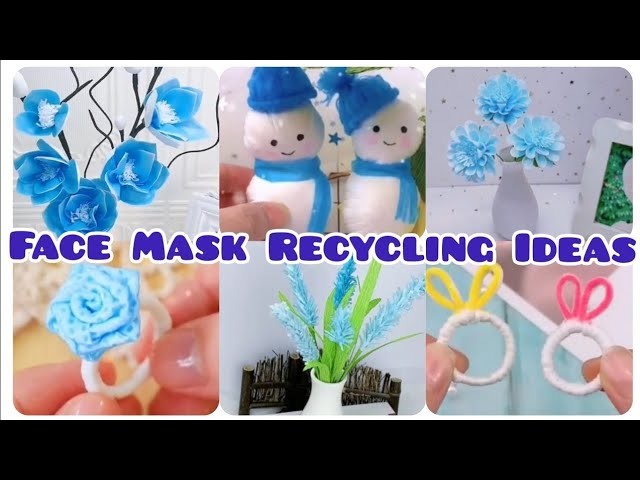 Face Mask Recycling Ideas. Face Mask Crafts Tutorial. How to Reuse  Surgical Face Masks.