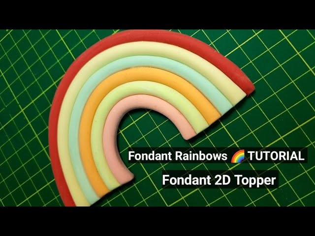 FONDANT 2D TOPPER || RAINBOW ???? TUTORIAL ???? || Cake topper