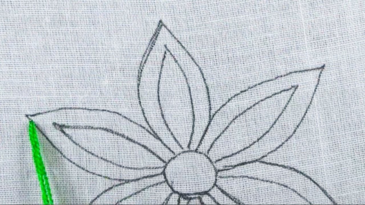 Hand Embroidery Flower Stitch Beautiful Flower Embroidery Design Easy Needle Work Tutorial