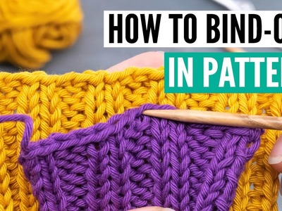 How to bind off in pattern [step-by-step for beginners]