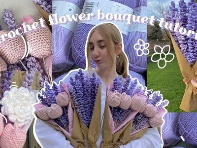 How to crochet a flower bouquet (beginner tutorial)