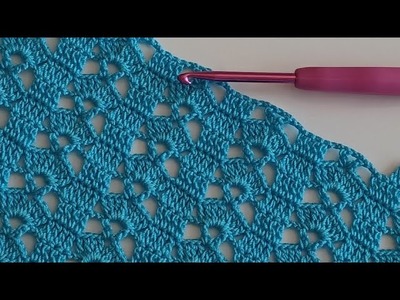 How to Crochet Rectangular Shawl - Super Easy Crochet Shawl Pattern For Beginners - knit scarf, wrap