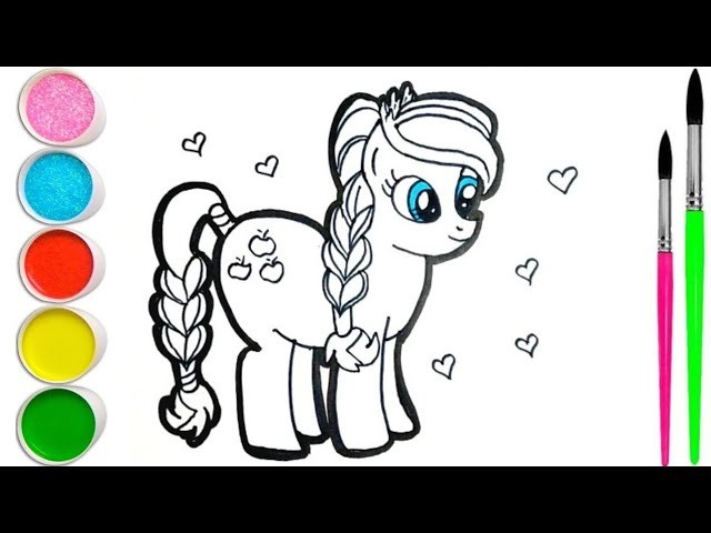 How To Draw Applejack From My Little Pony | My Little Pony Coloring Pages For Kids ????