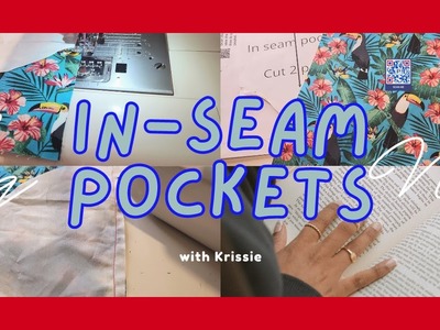 How to make In-seam pockets. Tutorial includes a free pattern #sewingtutorial #pdfsewingpattern
