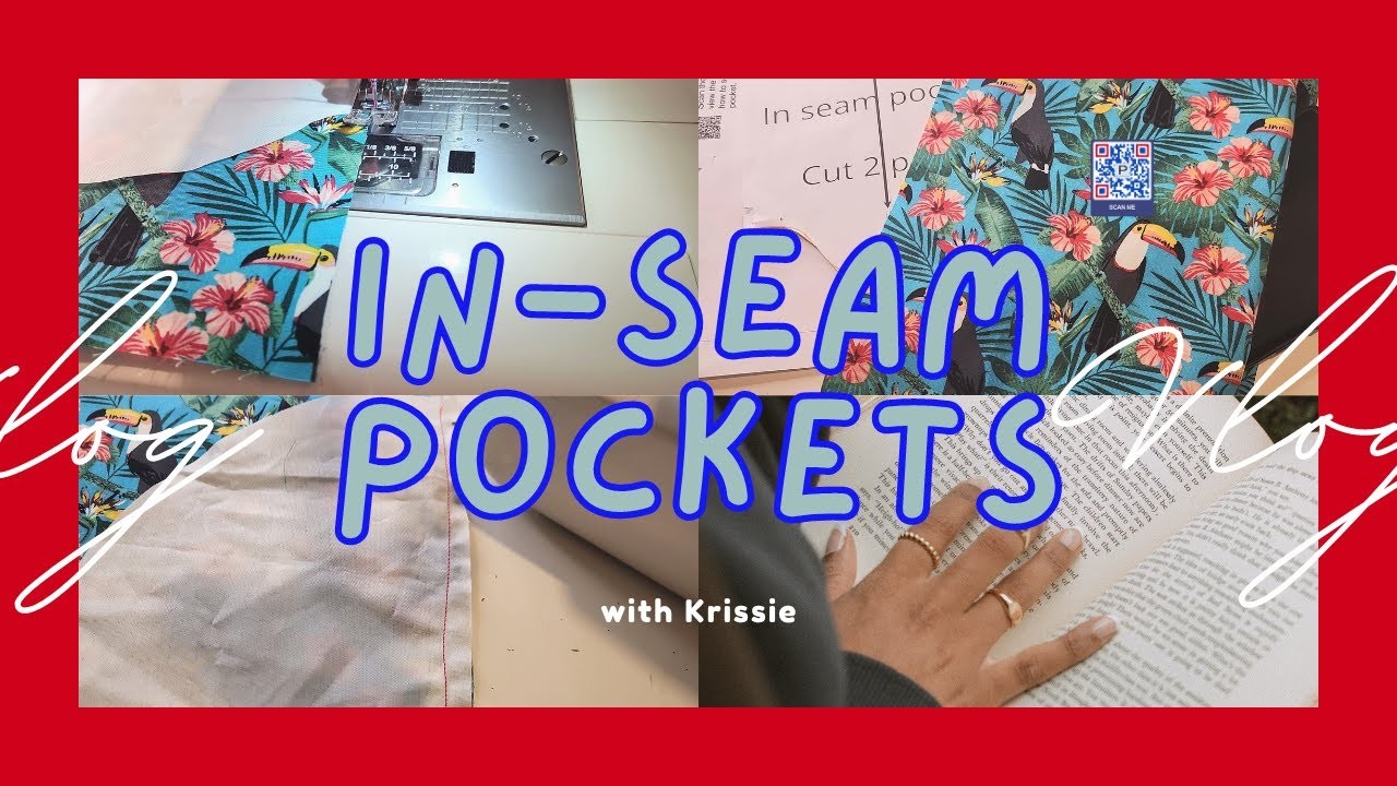 How to make In-seam pockets. Tutorial includes a free pattern #sewingtutorial #pdfsewingpattern