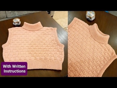 Knitting Cardigan For  Beginners | Knitting Vest Sweater For Ladies Gents Kids  Written Instructions