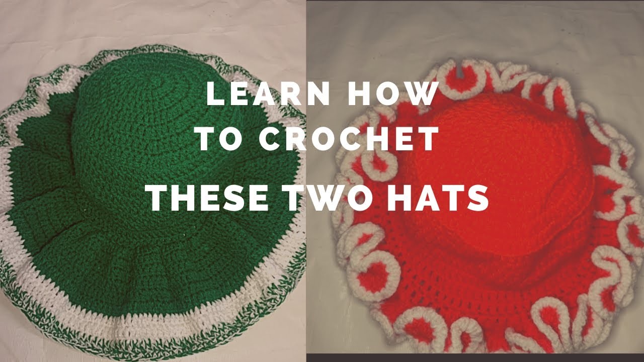LEARN HOW TO CROCHET THESE DIFFERENT HATS. beginner friendly and very well detailed