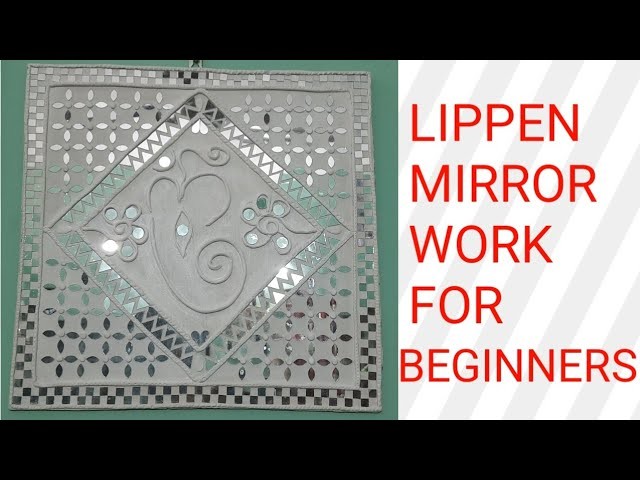 Lippen art with mirror work.Easy and simple Lippen artwork for beginners