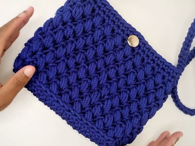 MAKE A CROCHET BAG WITH PUFF STITCH - bolsa de crochet