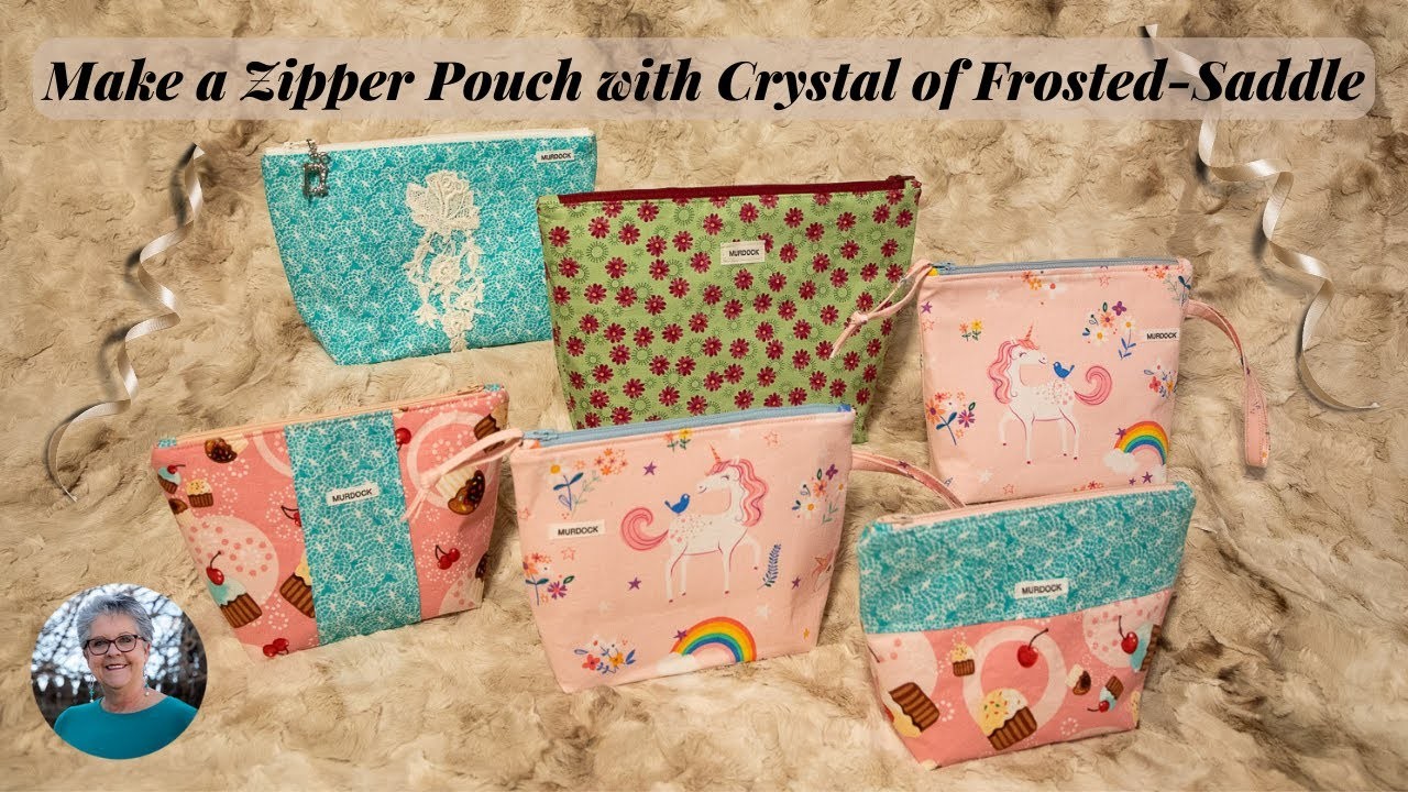 Make a Zipper Pouch with Crystal of Frosted Saddle