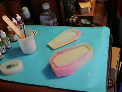 Making A Rainbow Resin Coffin
