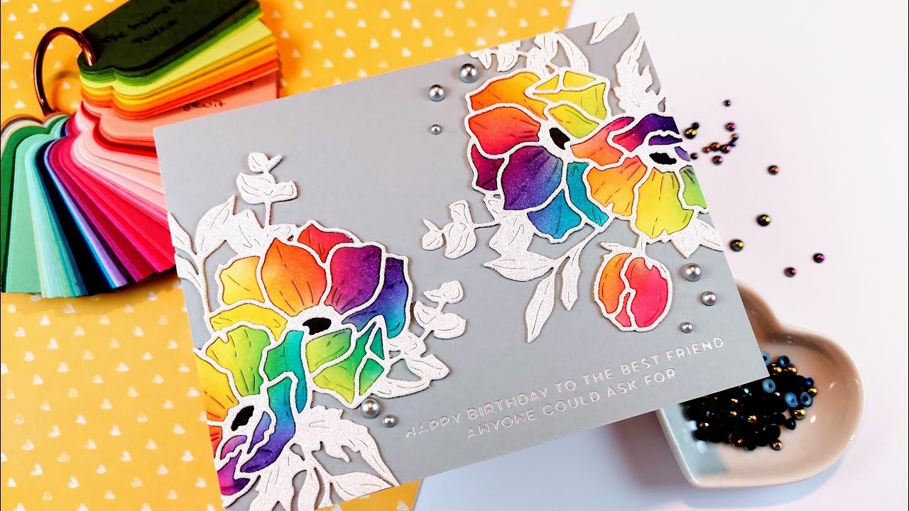 New Spellbinders Release | Easy Rainbow Anemones