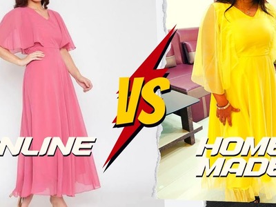 One Piece Dress Making Tutorial . Frock Making Tutorial. Online vs Homemade