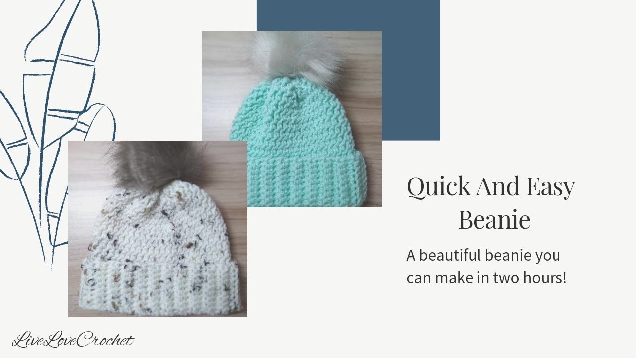 Quick And Easy Beanie| Full Tutorial!! Beginner Friendly!