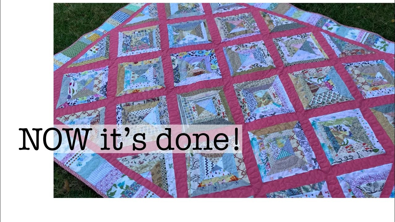 Quilting and binding a quilt | finishing my $1 quilt! | sew along with me