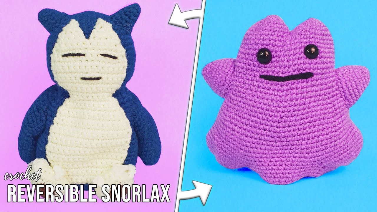 Reversible Snorlax | Pokémon crochet pattern and tutorial