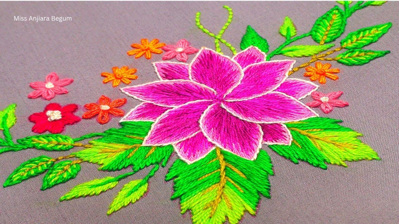 "Simple and Beautiful : A Beginner's Guide to Hand Embroidery Flower Designs" Embroidery Designs