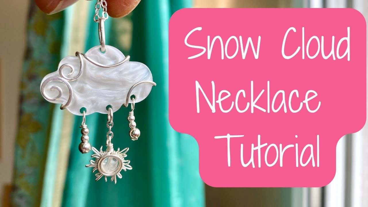 Snow Cloud Wire Wrapped Necklace Tutorial