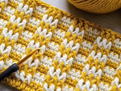 The Most Easy Crochet Pattern for Beginners! ???? ✅ Delicious Crochet Stitch for Baby Blanket and Bag