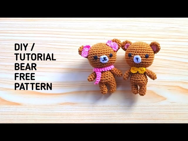 Tutorial amigurumi bear.diy.crochet.beginner.boneka rajut pemula