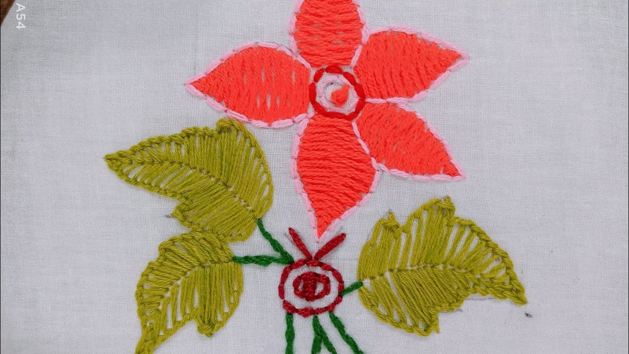 Viral Flower embroidery.Easy flower sewing tutorial for beginner.Wonderful flower stitch.ফুল সেলাই????????