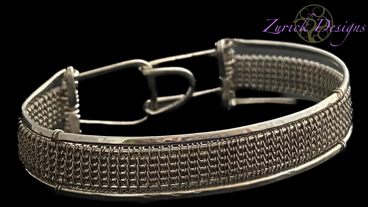 Wire Wrapping Tutorial- Sterling Silver Woven Cuff Bracelet