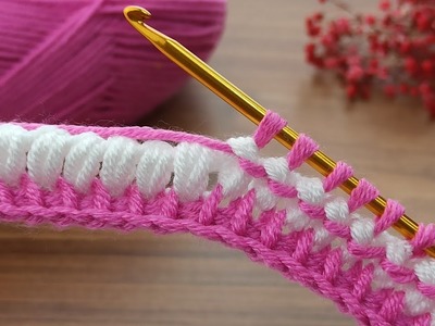 Wow ????????Very easy Tunisian crochet pattern explanation #crochet #tunisiancrochet