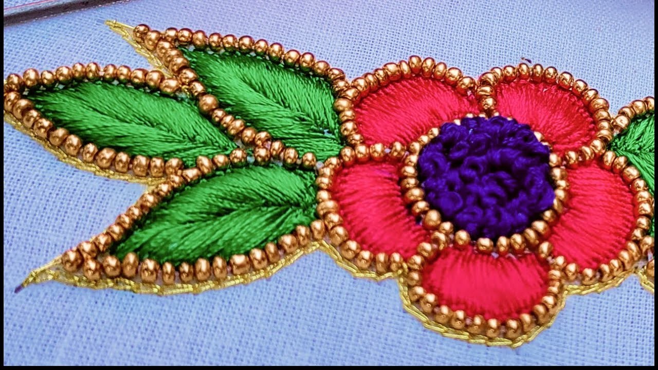 Aari Embroidery Practical  Class #02 | French Knot, Embossed Loading | Thread work for Beginners